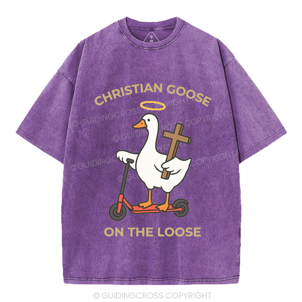 Christian Goose On The Loose Christian Washed T-Shirt