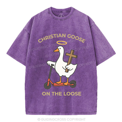 Christian Goose On The Loose Christian Washed T-Shirt