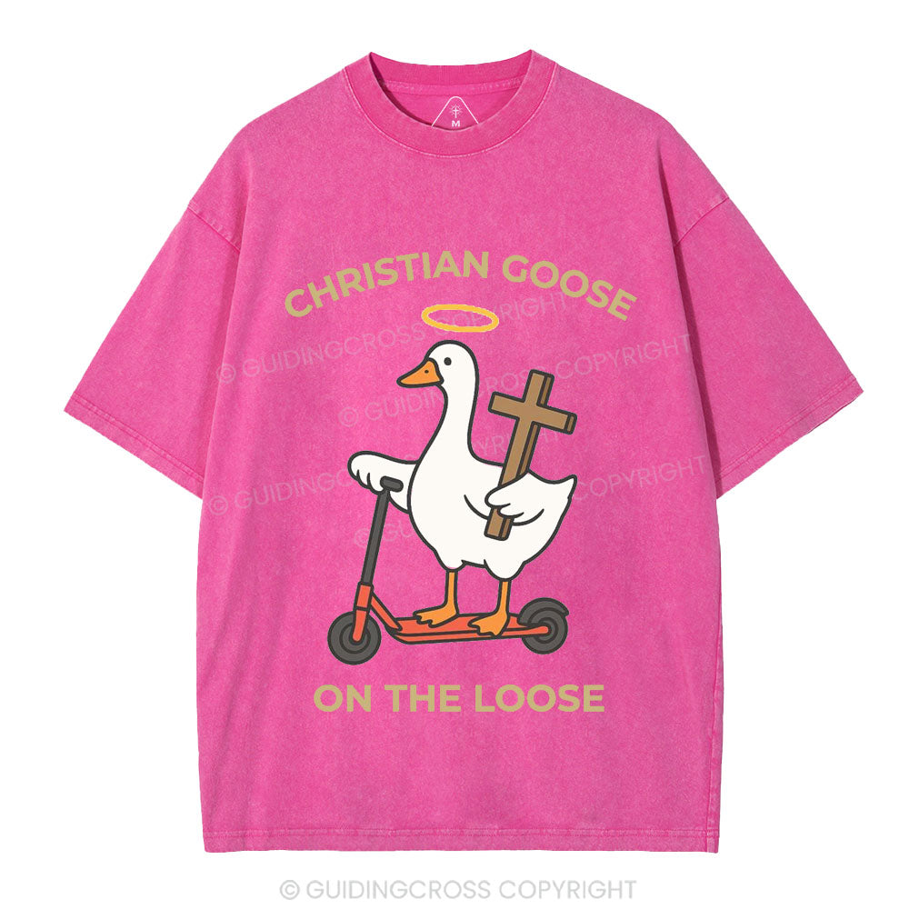 Christian Goose On The Loose Christian Washed T-Shirt
