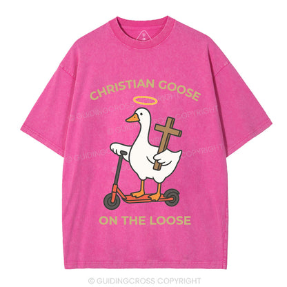 Christian Goose On The Loose Christian Washed T-Shirt