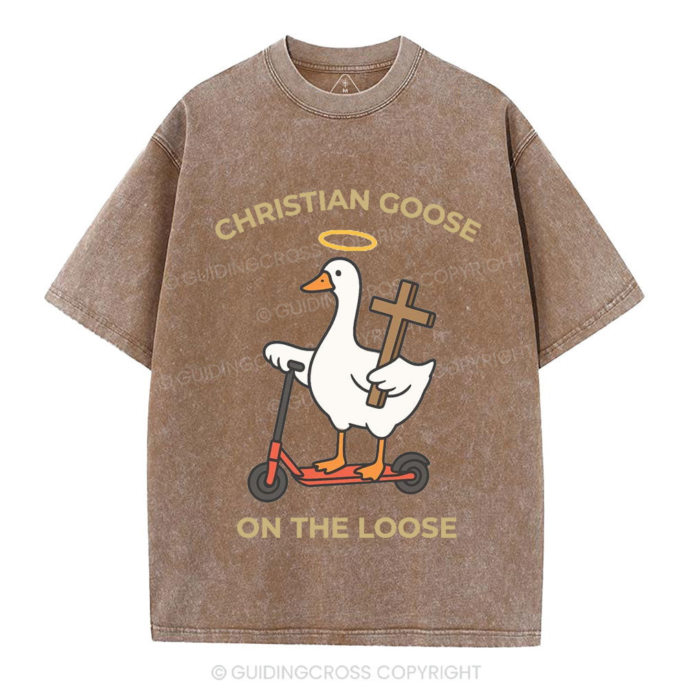 Christian Goose On The Loose Christian Washed T-Shirt