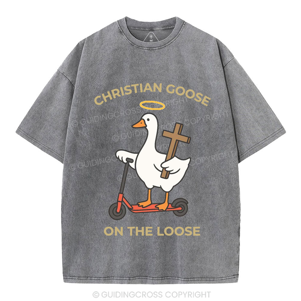 Christian Goose On The Loose Christian Washed T-Shirt