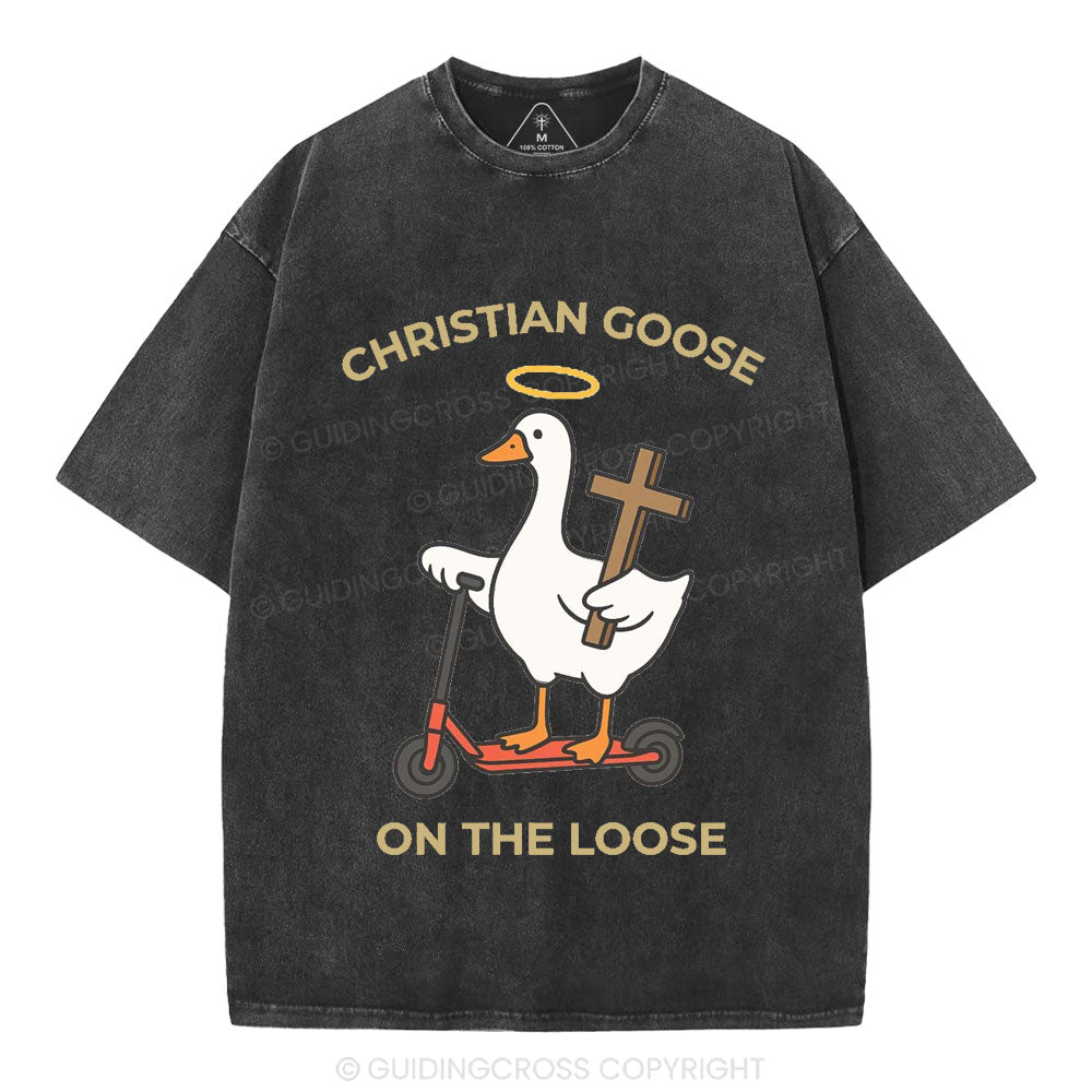 Christian Goose On The Loose Christian Washed T-Shirt