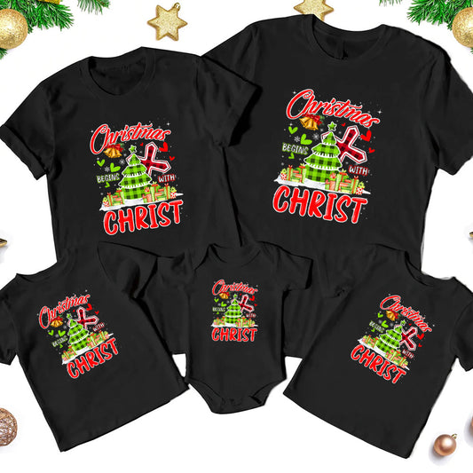 Christmas Christ Family Matching Christian Christmas T-Shirt