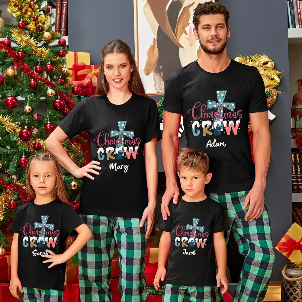 Christmas Crew Cross Christian Family Matching Shirt