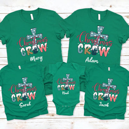 Christmas Crew Cross Christian Family Matching Shirt