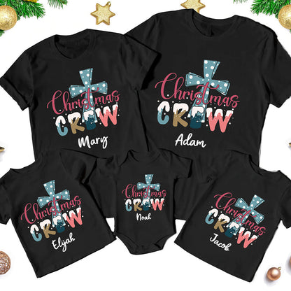 Christmas Crew Cross Christian Family Matching Shirt