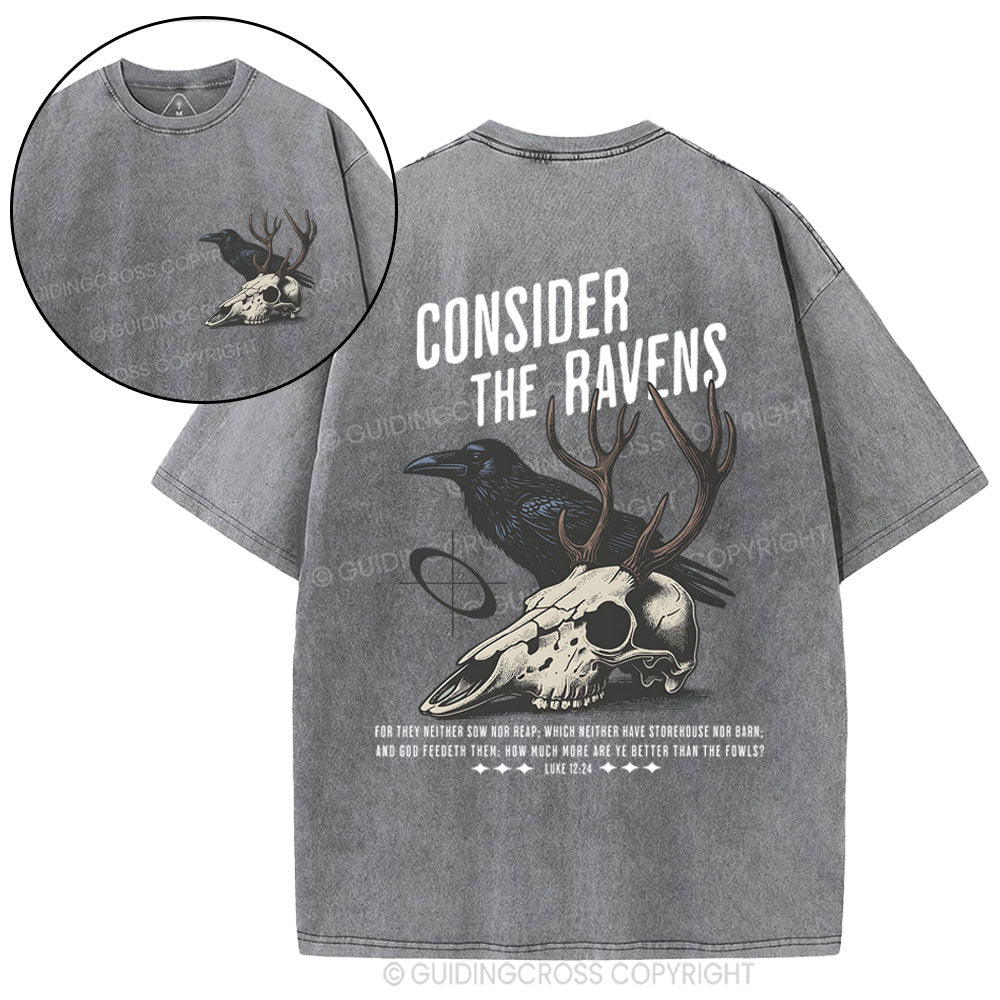 Consider The Ravens Chirstian Washed T-Shirt