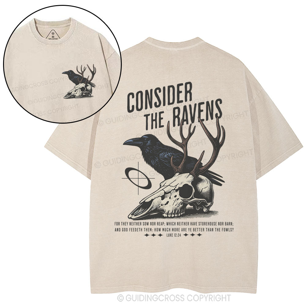 Consider The Ravens Chirstian Washed T-Shirt