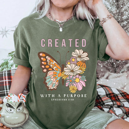 Created With Purpose Christian Washed T-Shirt
