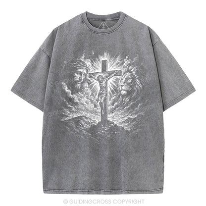 Crucifixion Of Jesus Washed T-Shirt