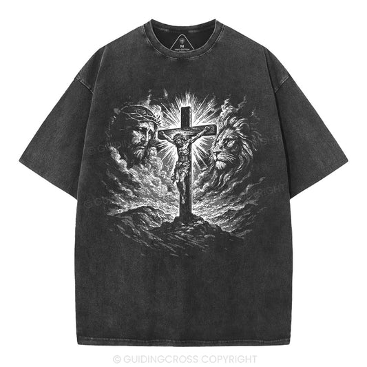 Crucifixion Of Jesus Washed T-Shirt