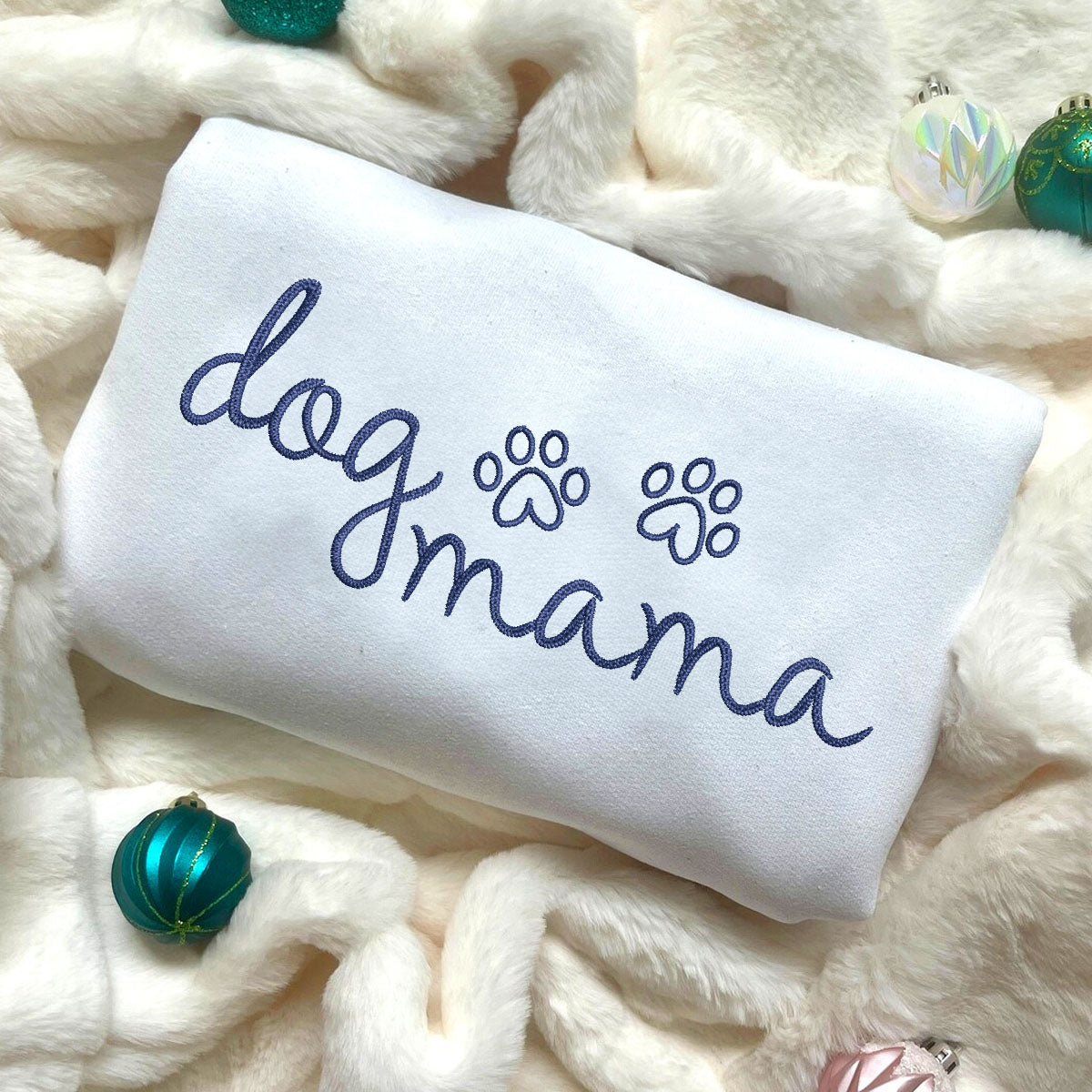Custom Dog Mama Embroidered Hoodie | Gift For Pet Lovers