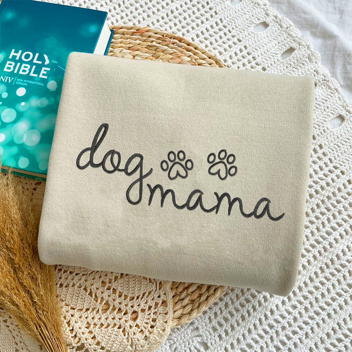 Custom Dog Mama Embroidered Hoodie | Gift For Pet Lovers