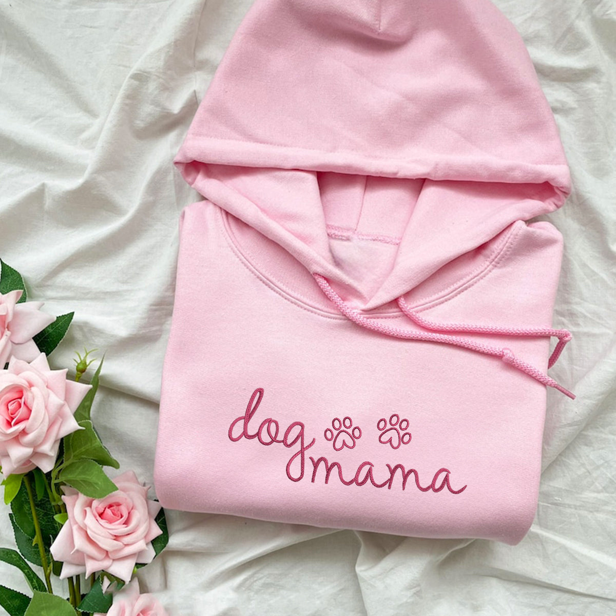 Custom Dog Mama Embroidered Hoodie | Gift For Pet Lovers