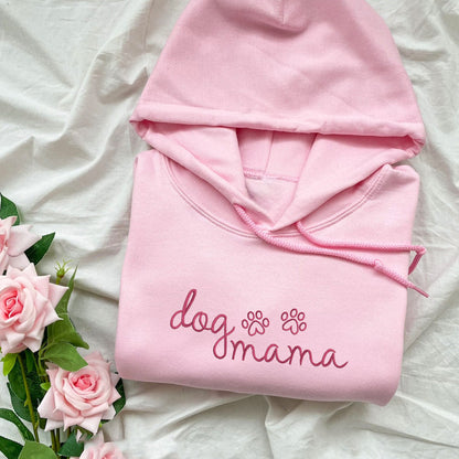 Custom Dog Mama Embroidered Hoodie | Gift For Pet Lovers