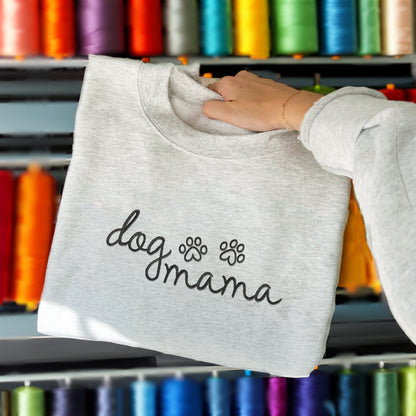 Custom Dog Mama Embroidered Sweatshirt | Gift For Pet Lovers