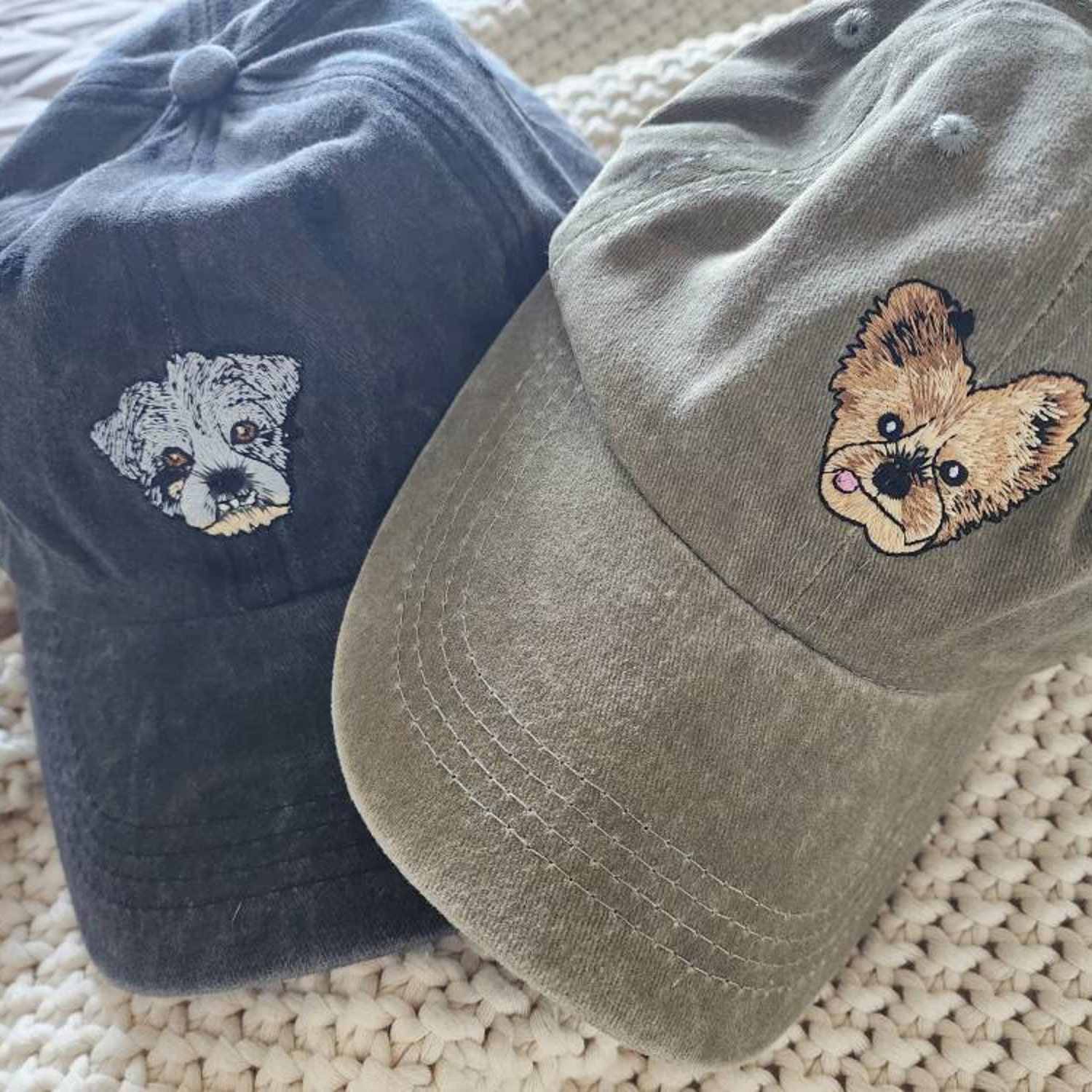 Custom Full-Color Cat Photo Embroidered Hat | Gift For Pet Lovers