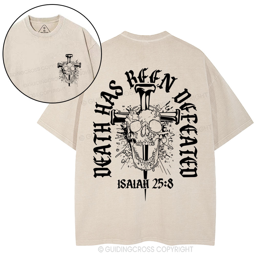 Death Has Been Defeated Christian Washed T-Shirt