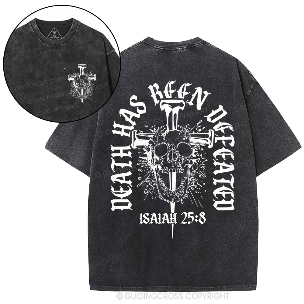 Death Has Been Defeated Christian Washed T-Shirt