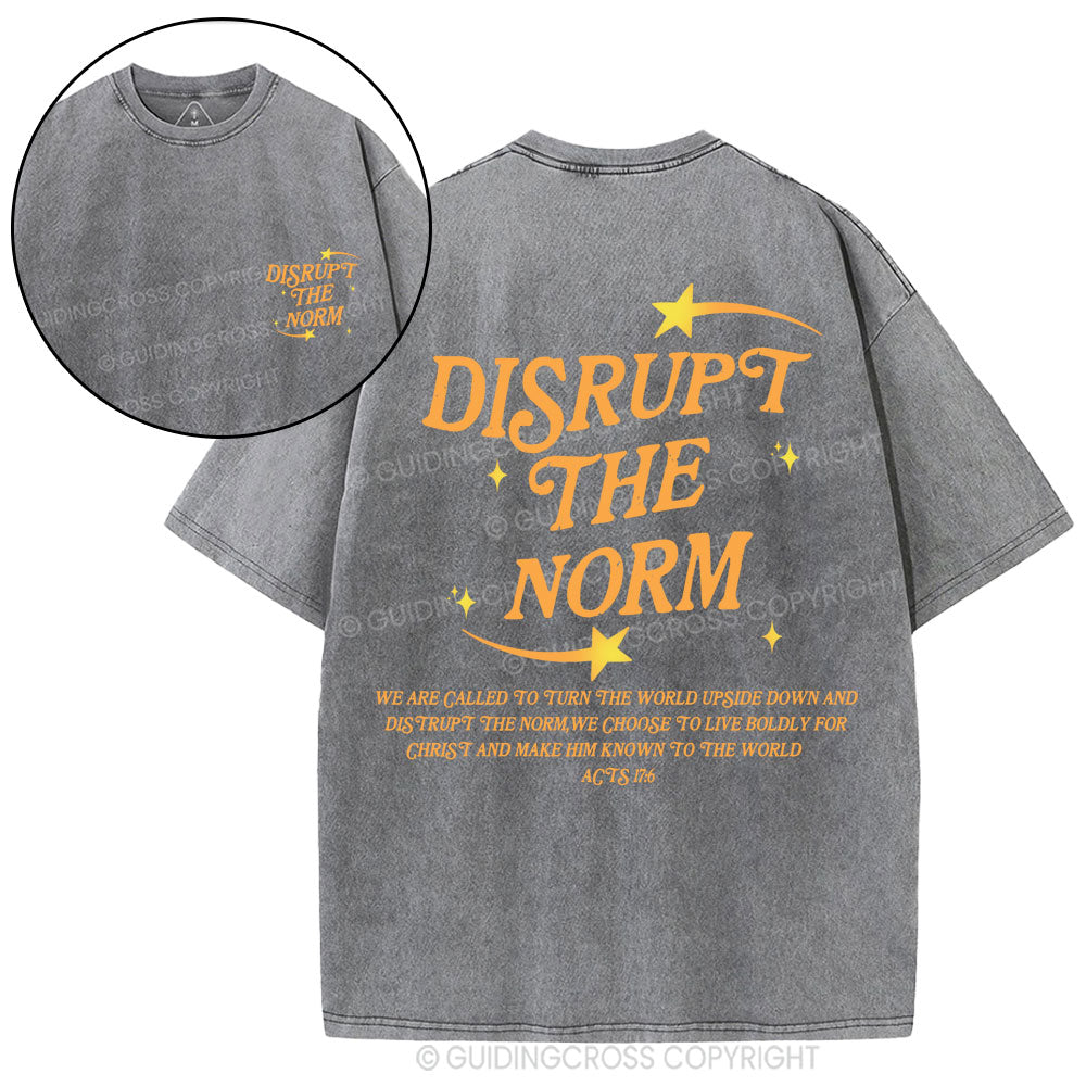 Disrupt The Norm Christian Washed T-Shirt