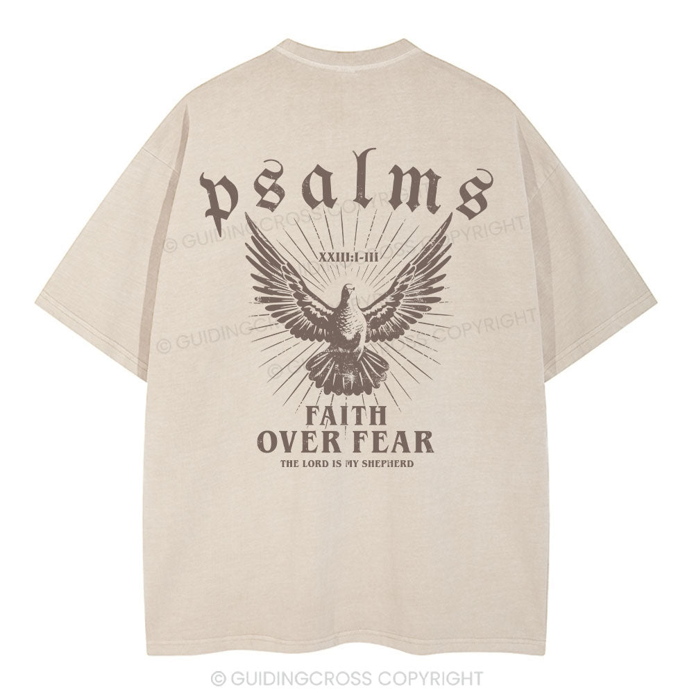 Faith Over Fear Christian Washed T-Shirt