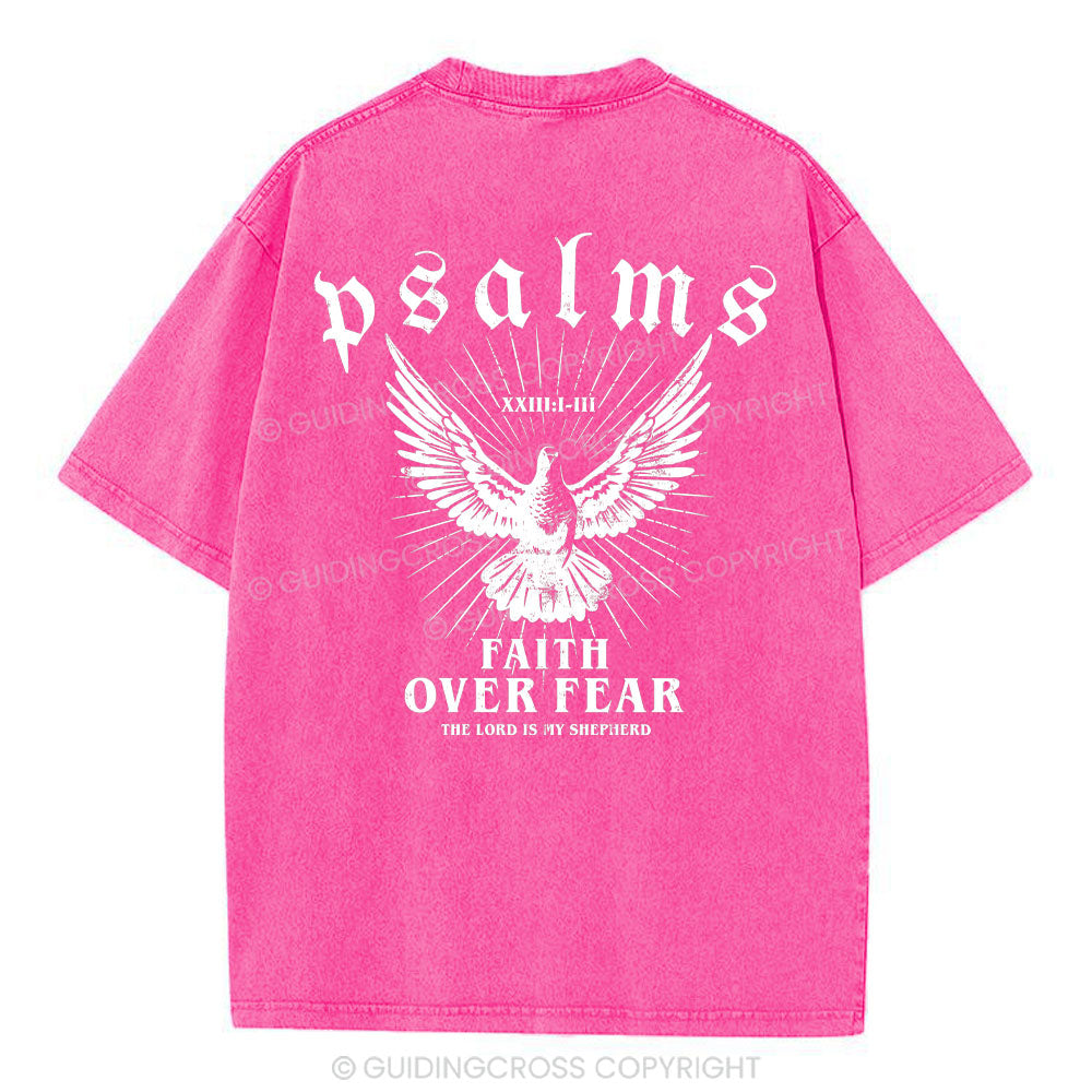 Faith Over Fear Christian Washed T-Shirt