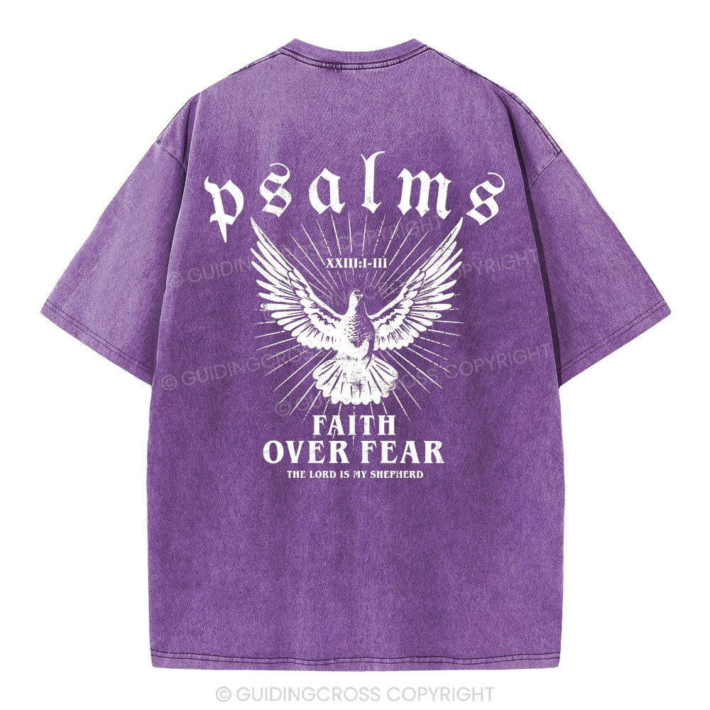 Faith Over Fear Christian Washed T-Shirt