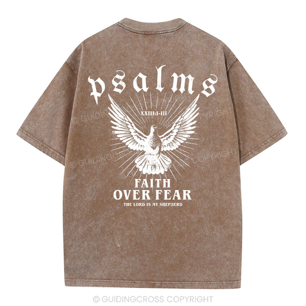 Faith Over Fear Christian Washed T-Shirt