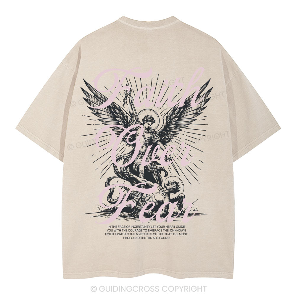 Faith Over Fear Christian Washed T-Shirt