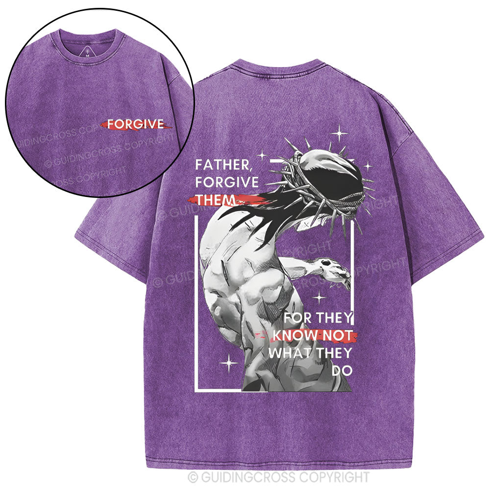Father, Forgiven Them Christian Washed T-Shirt