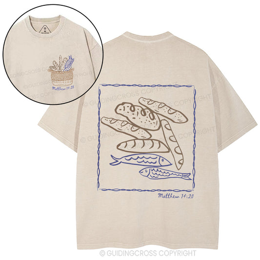 Fish & Loaves Christian Washed T-Shirt