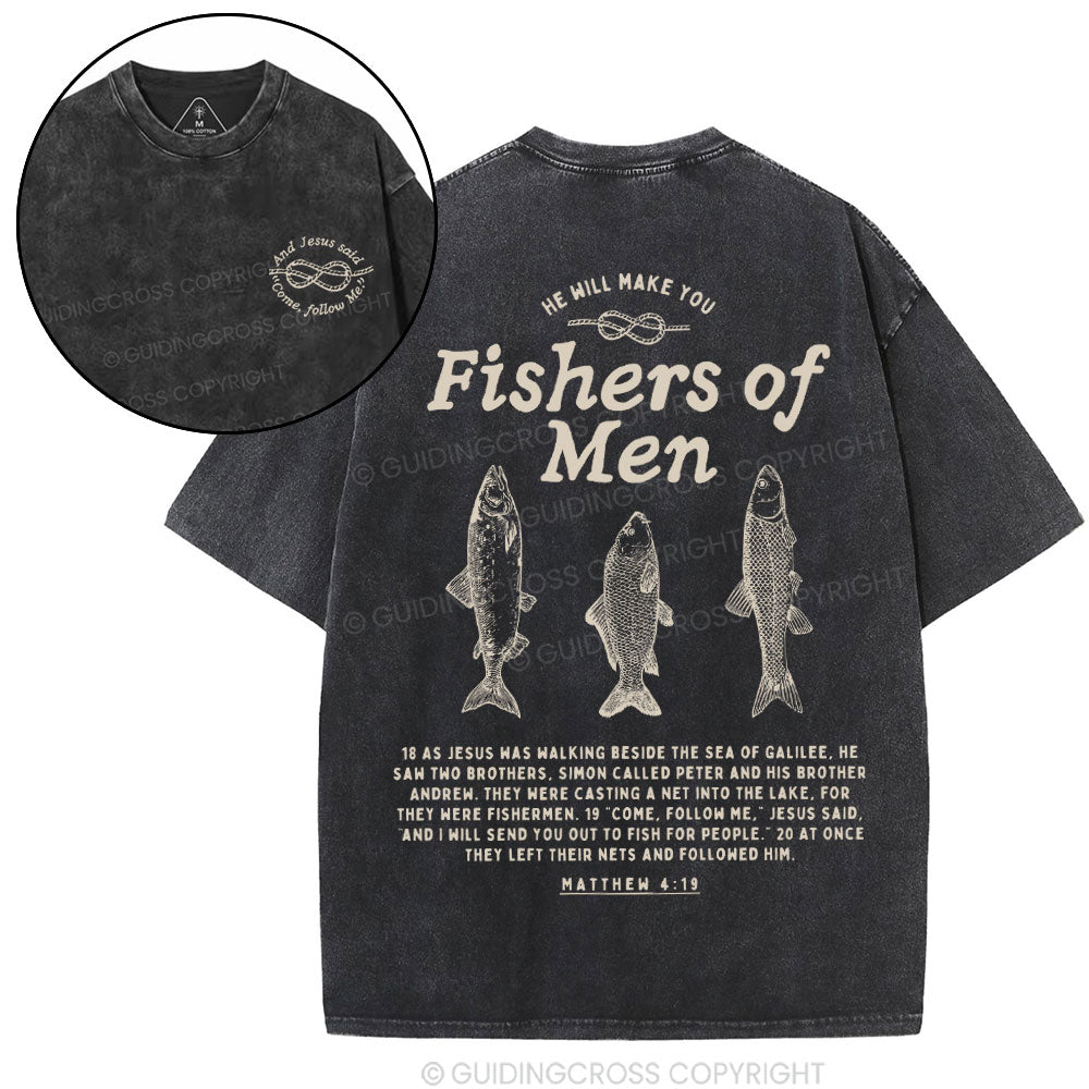 Fishers Of Men Christian Washed T-Shirt