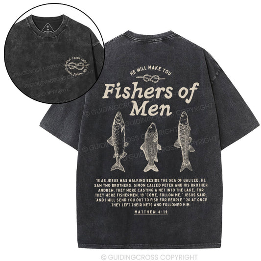 Fishers Of Men Christian Washed T-Shirt