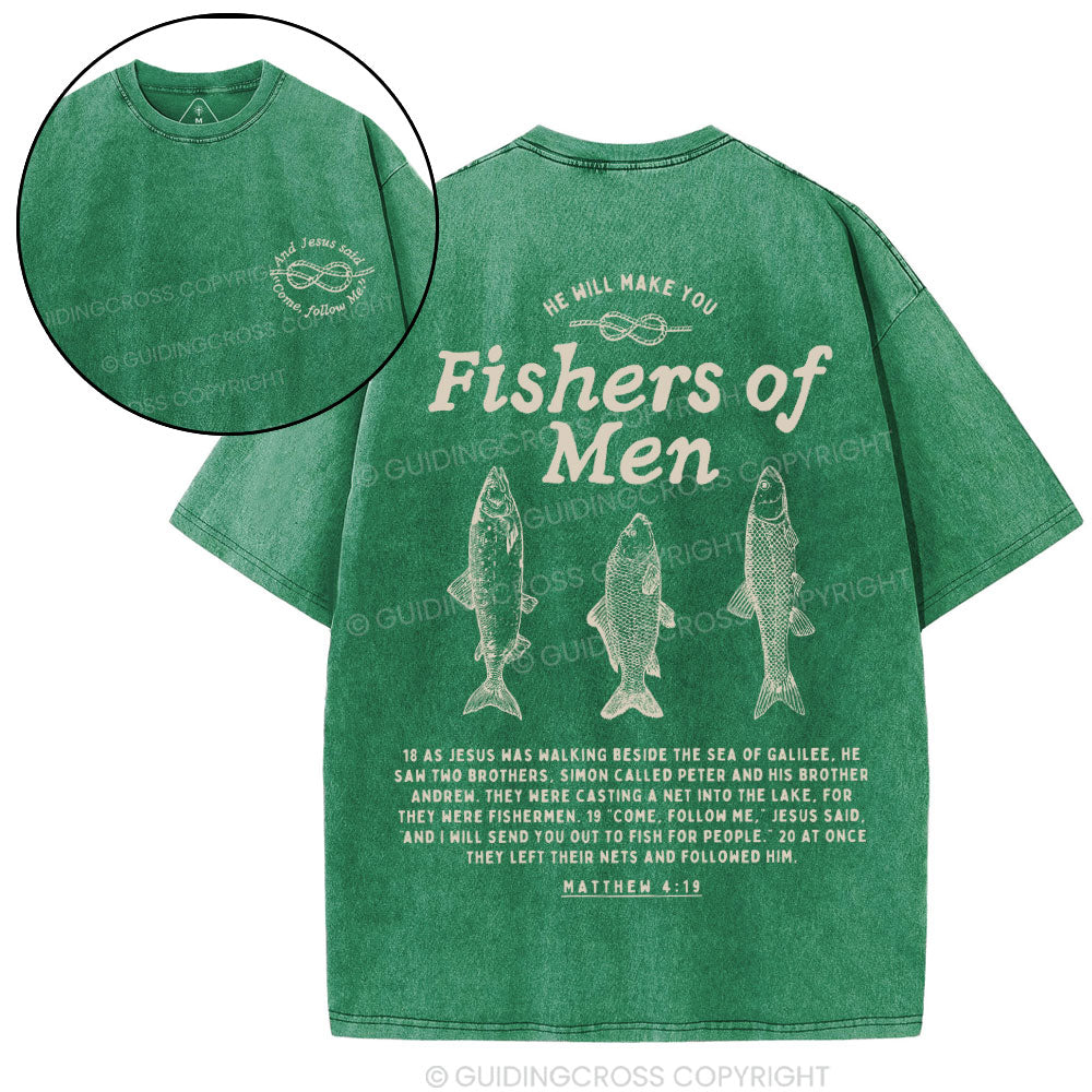 Fishers Of Men Christian Washed T-Shirt