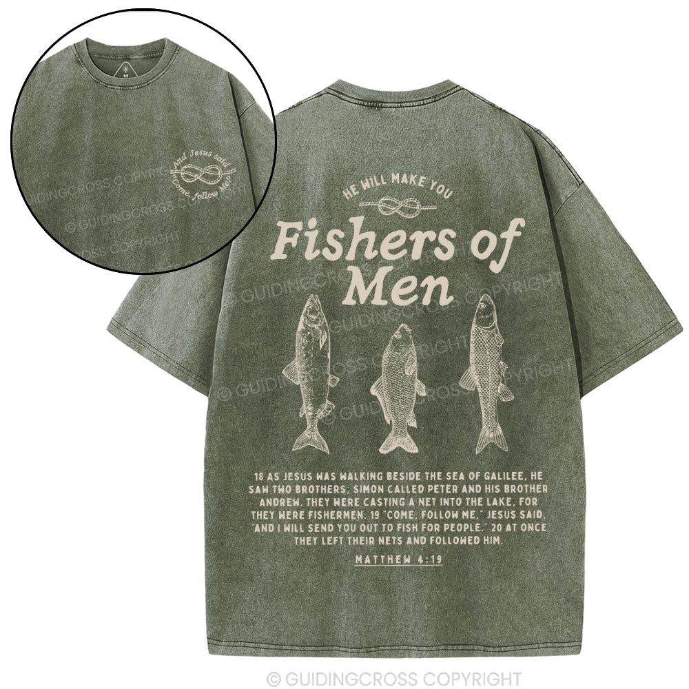 Fishers Of Men Christian Washed T-Shirt