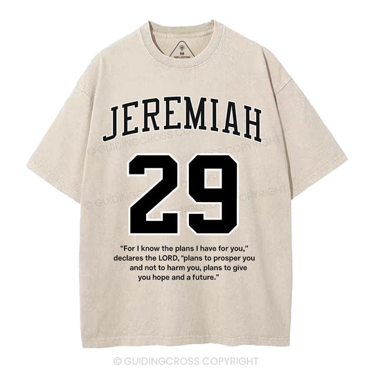 For I Know The Plans I Have For You Christian Washed T-Shirt