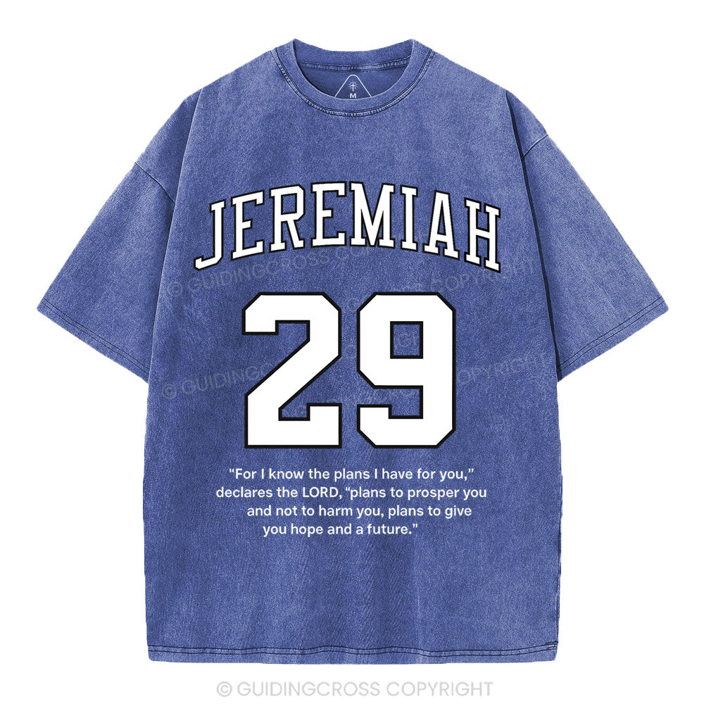 For I Know The Plans I Have For You Christian Washed T-Shirt