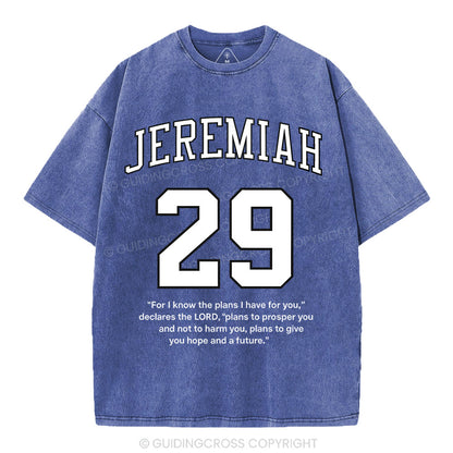 For I Know The Plans I Have For You Christian Washed T-Shirt