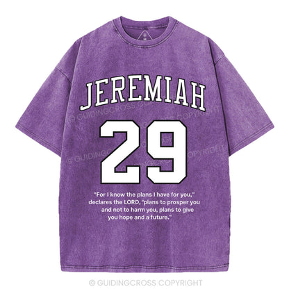 For I Know The Plans I Have For You Christian Washed T-Shirt