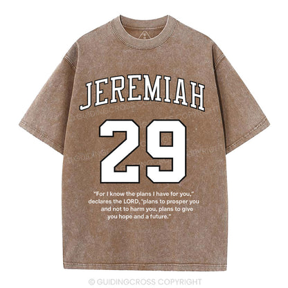 For I Know The Plans I Have For You Christian Washed T-Shirt