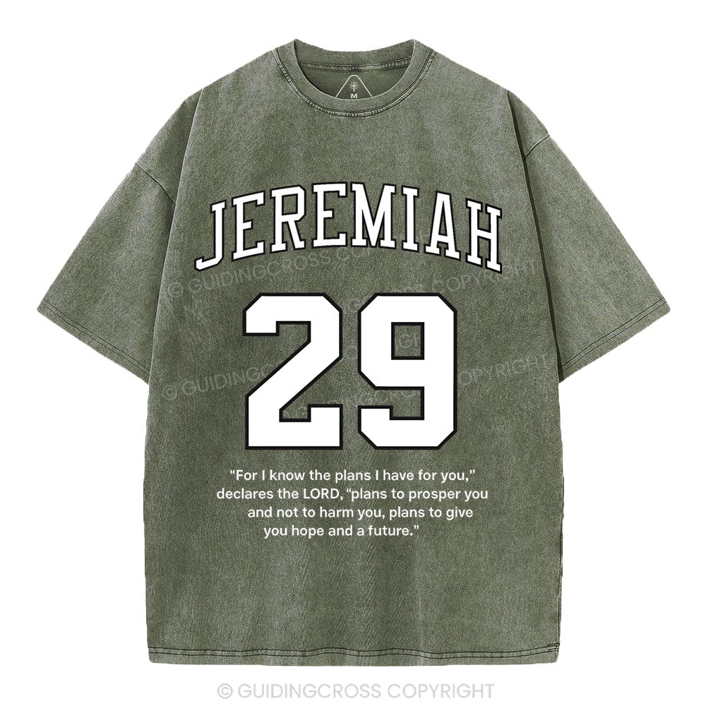 For I Know The Plans I Have For You Christian Washed T-Shirt