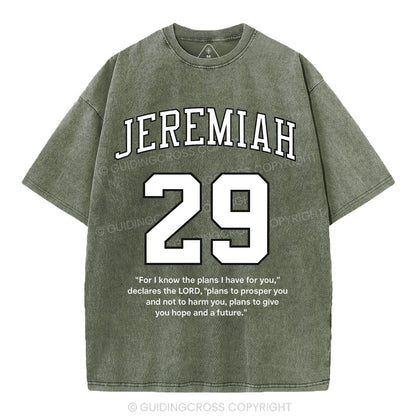 For I Know The Plans I Have For You Christian Washed T-Shirt