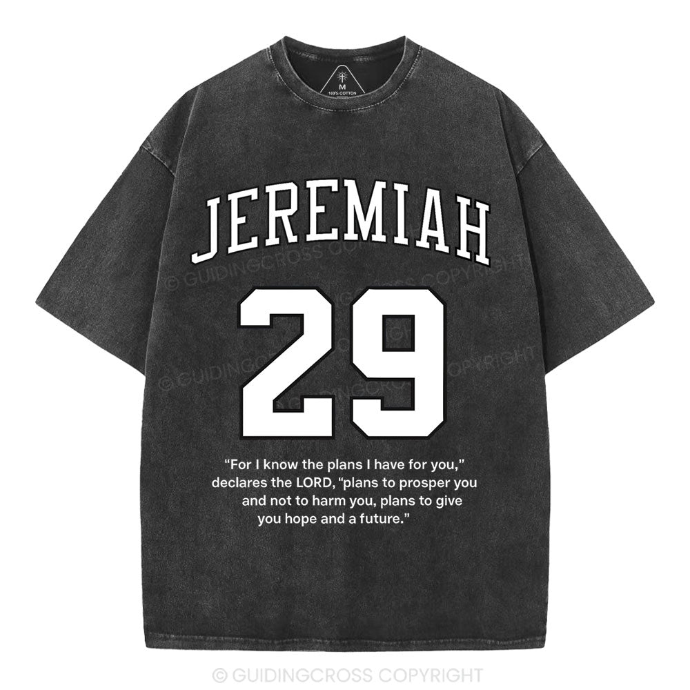 For I Know The Plans I Have For You Christian Washed T-Shirt