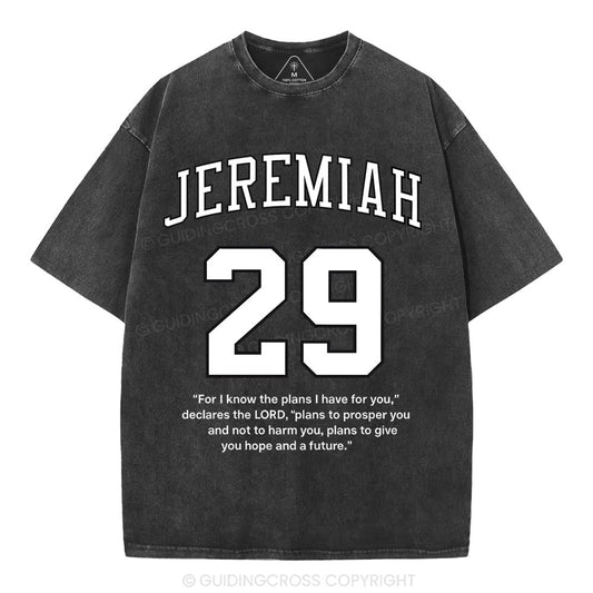 For I Know The Plans I Have For You Christian Washed T-Shirt