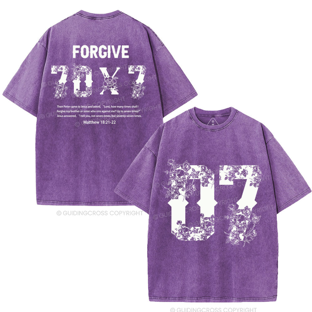 Forgive 70X7 Christian Washed T-Shirt