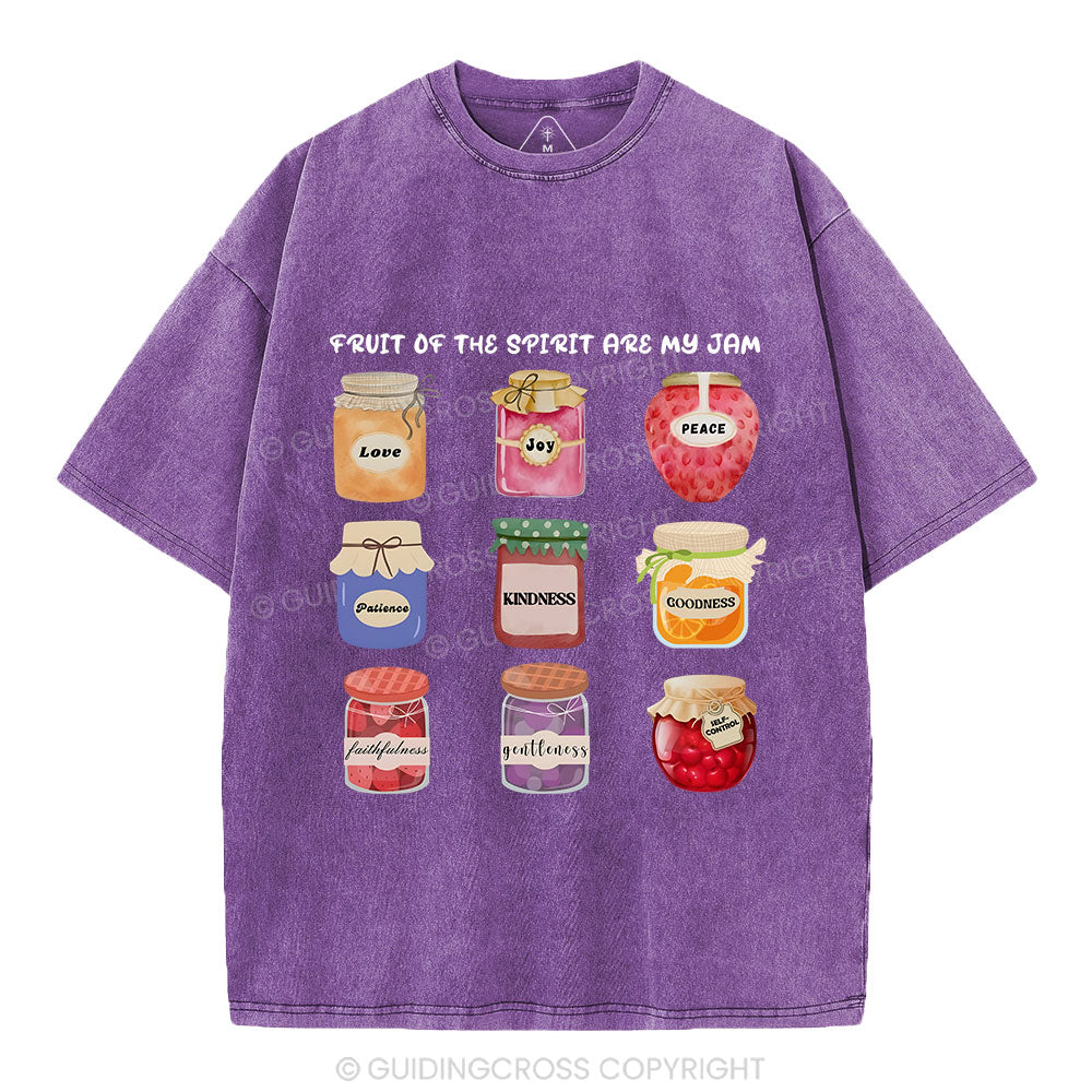 Fruit Of The Spirit Are My Jam Christian Washed T-Shirt