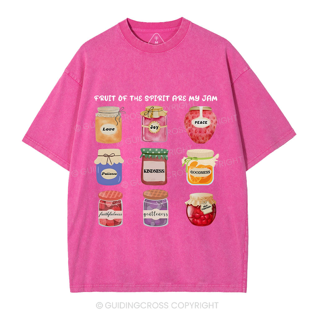 Fruit Of The Spirit Are My Jam Christian Washed T-Shirt