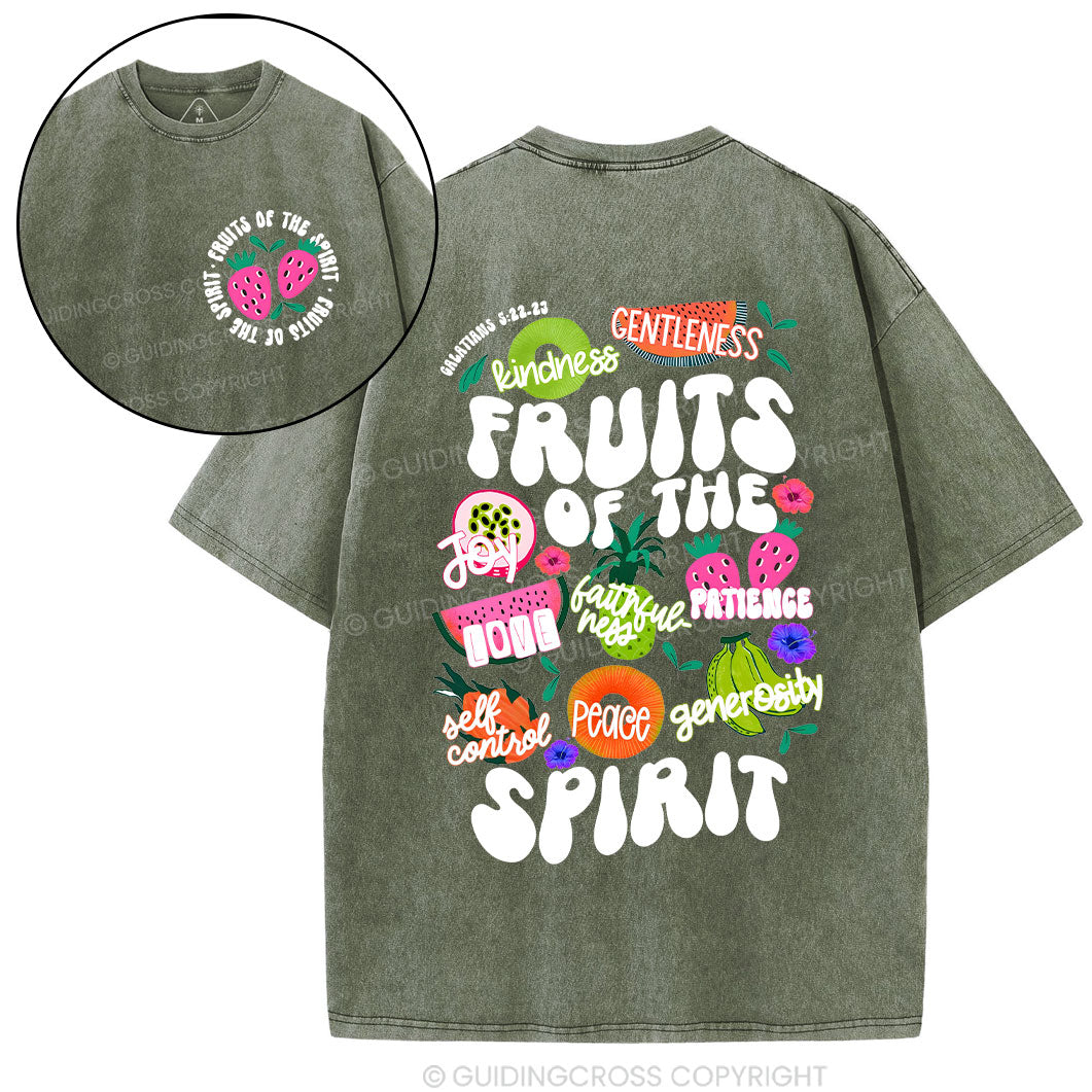 Fruit Of The Spirit Christian Washed T-Shirt