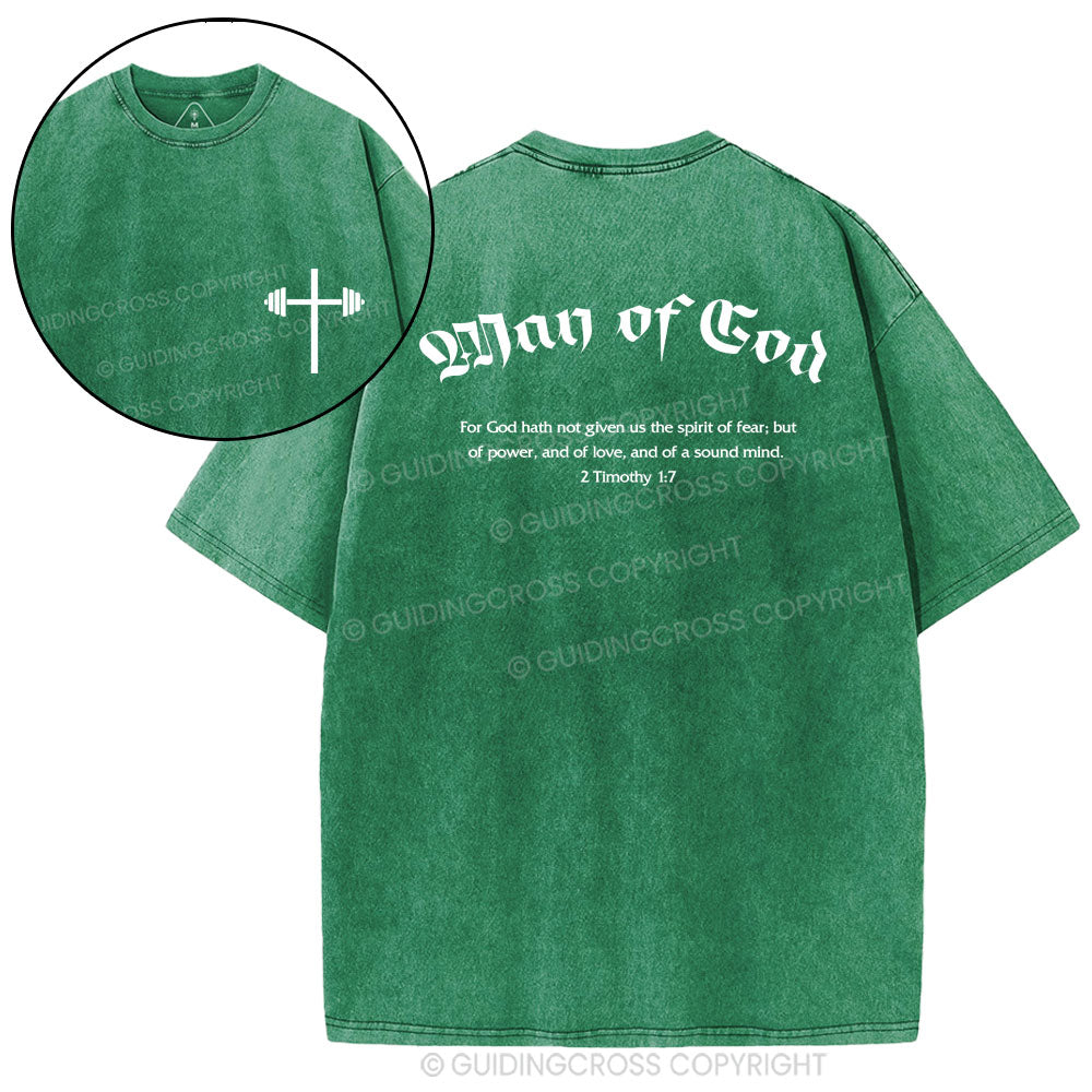 Man of God Christian Washed T-Shirt